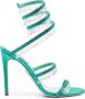 René Caovilla 105mm bead-embellished sandals Green - Thumbnail 1