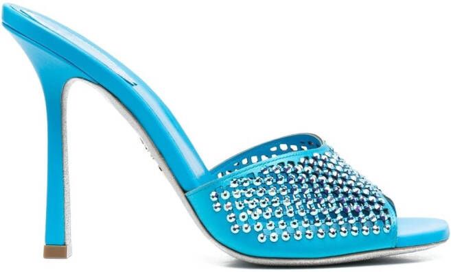 René Caovilla 120mm crystal-embellished sandals Blue