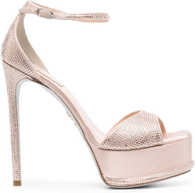 René Caovilla 135mm open-toe sandals Neutrals