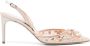 René Caovilla 80mm crystal-embellishment slingback sandals Pink - Thumbnail 1