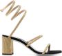 René Caovilla 73mm crystal-embellished wraparound sandals Gold - Thumbnail 1