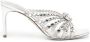 René Caovilla 90mm crystal-embellished leather mules Silver - Thumbnail 1