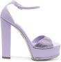 René Caovilla 90mm crystal-embellished platform sandals Purple - Thumbnail 1