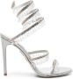 René Caovilla Chandelier 115mm crystal-fringed leather sandals Neutrals - Thumbnail 1