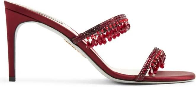 René Caovilla Chandelier 80mm open-toe sandals Red