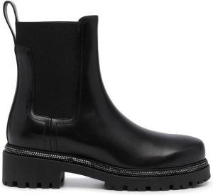 René Caovilla chunky leather boots Black