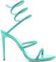 René Caovilla Cleo 105mm crystal sandals Green - Thumbnail 1