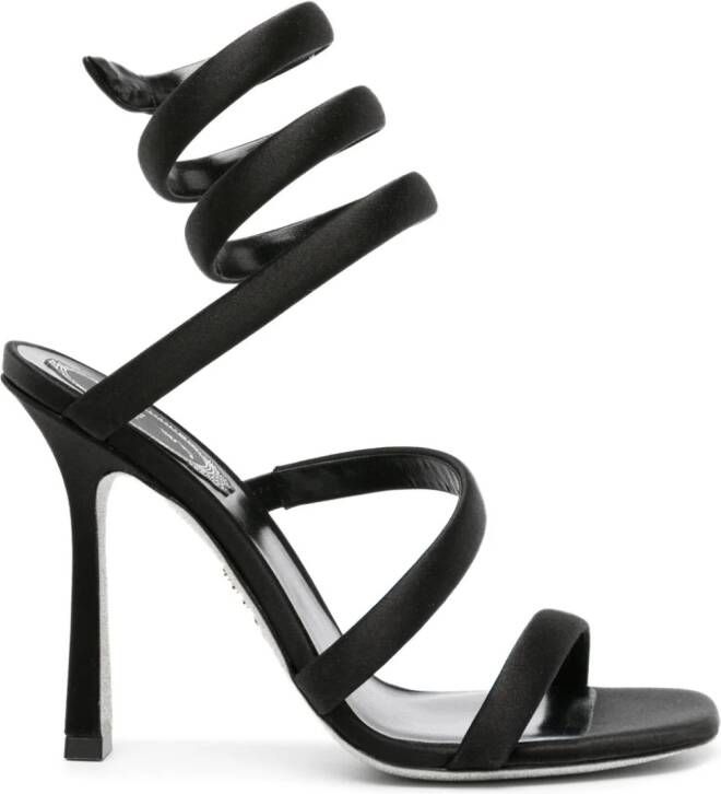 René Caovilla Cleo 105mm leather sandals Black