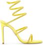 René Caovilla Cleo 105mm leather sandals Yellow - Thumbnail 1