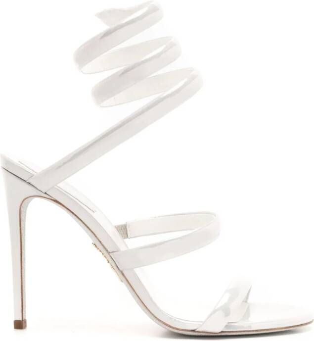 René Caovilla Cleo 105mm pearlescent sandals Neutrals