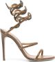 René Caovilla Cleo 115mm crystal-embellished sandals Brown - Thumbnail 1