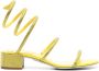 René Caovilla Cleo 40mm rhinestone-embellished sandals Yellow - Thumbnail 1