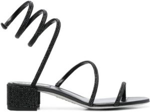 René Caovilla Cleo 50mm leather sandals Black