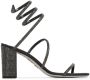 René Caovilla Cleo 80mm crystal-embellished sandals Black - Thumbnail 1