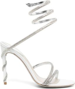 René Caovilla Cleo crystal-embellished 110mm sandals White