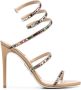 René Caovilla Cleo spiral-strap 125mm sandals Gold - Thumbnail 1