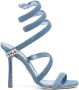 René Caovilla Cleopatra 100mm denim sandals Blue - Thumbnail 1
