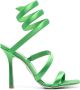 René Caovilla Cleopatra 105mm satin sandals Green - Thumbnail 1