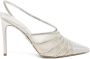 René Caovilla crystal-embellished 100mm sandals Silver - Thumbnail 1