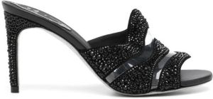 René Caovilla crystal-embellished sandals Black