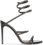 René Caovilla crystal-embellished strap-detail sandals Black - Thumbnail 1