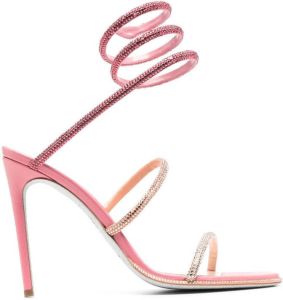 René Caovilla crystal-embellished strap-detail sandals Pink