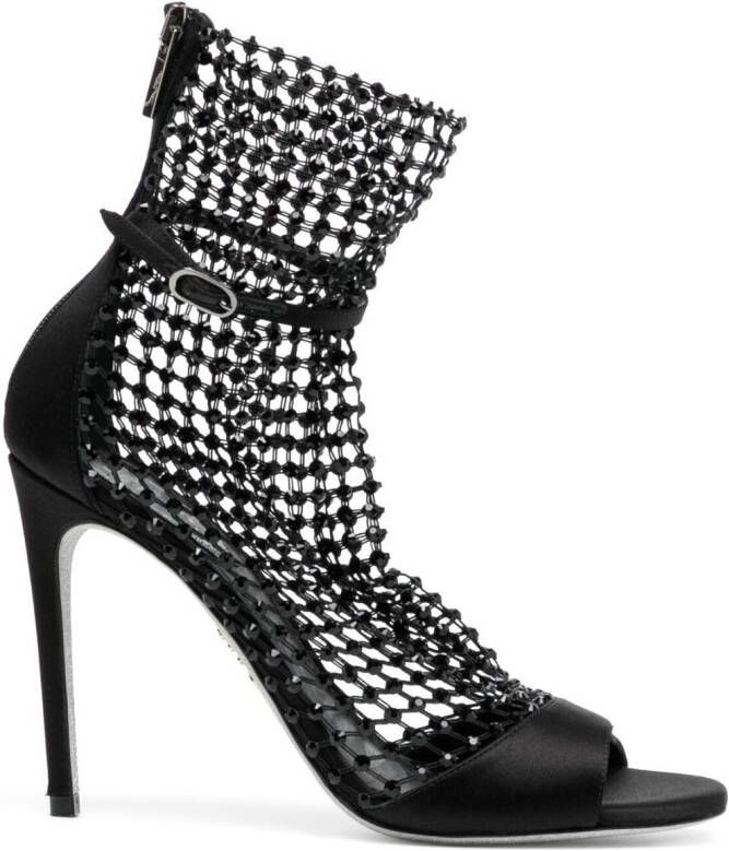 René Caovilla Galaxia 100mm crystal-embellished sandals Black