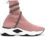 René Caovilla glitter-wrap sock-ankle sneakers Pink - Thumbnail 1