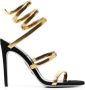 René Caovilla Juniper 110mm coiled-strap suede sandals Gold - Thumbnail 1