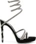 René Caovilla Margot Crystal 120mm leather sandals Black - Thumbnail 1