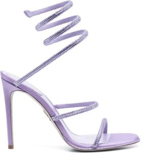 Rene Caovilla Cleo crystal-embellished 115mm sandals Purple