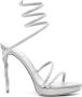 René Caovilla rhinestone-embellished spiral-bound sandals Silver - Thumbnail 1