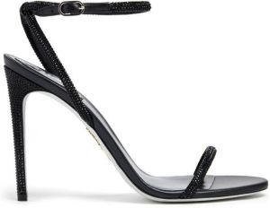 René Caovilla rhinestone-embellishment heeled sandals Black