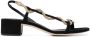 René Caovilla snake-embellished suede sandals Black - Thumbnail 1