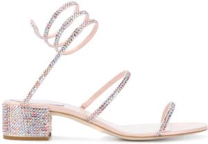 René Caovilla spiral sandals Pink