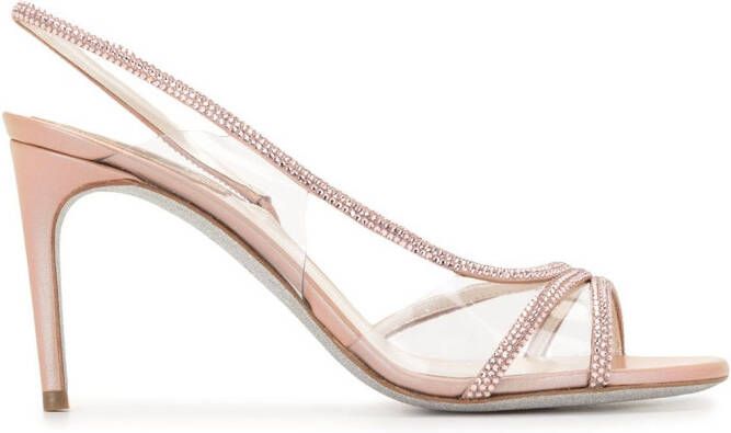 René Caovilla strappy open-toe heels Pink