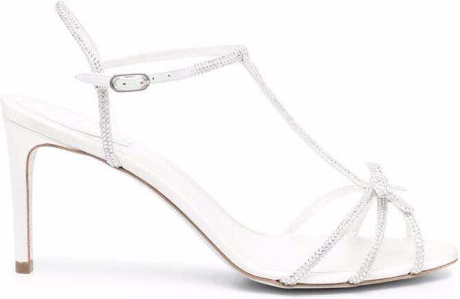 René Caovilla Strass 80mm sandals White