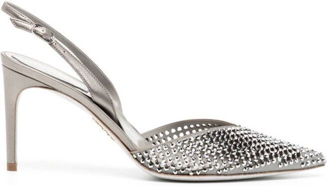 René Caovilla strass-embellished sandals Silver