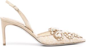 René Caovilla Veneziana slingback pumps Gold