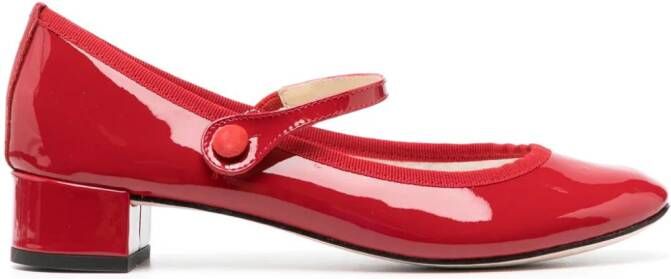 Repetto Lio Mary Jane 35mm leather pumps Red