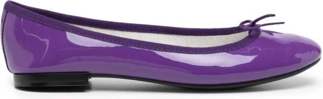 Repetto patent-leather ballerina shoes Purple