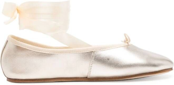Repetto Sophia leather ballerina shoes Gold