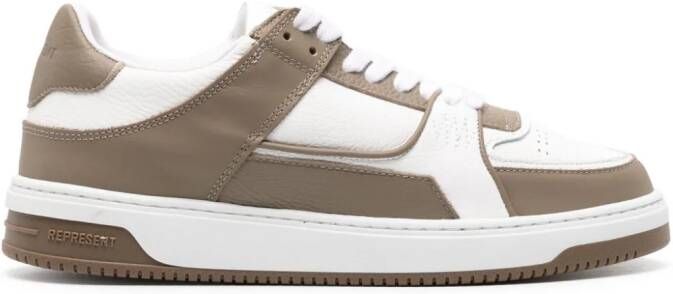 Represent Apex panelled leather sneakers Neutrals