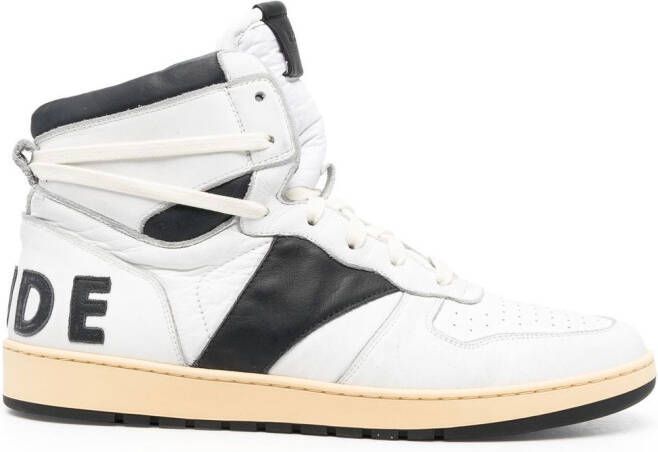 RHUDE colour-block high-top sneakers White