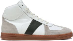 Rhude colour-block leather high-top sneakers Grey