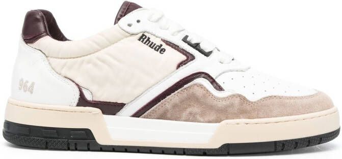 RHUDE embroidered-logo low-top sneakers White