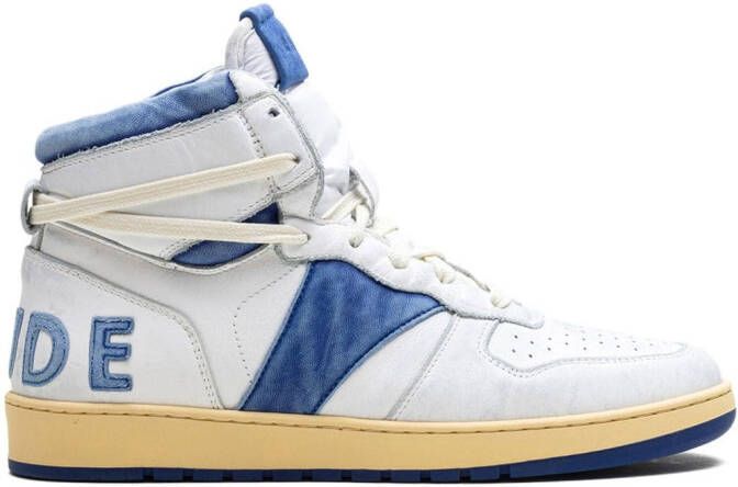 RHUDE Rhecess "White Royal Blue" high-top sneakers
