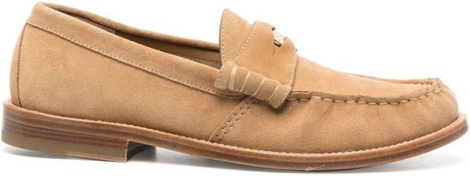 RHUDE suede penny loafers Brown