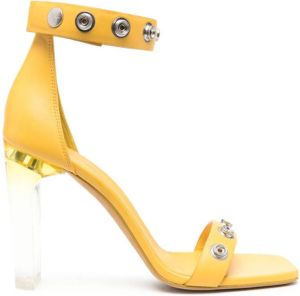 Rick Owens 100mm eyelet-detail sandals Yellow