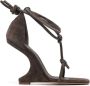 Rick Owens 115mm Cantilever suede sandals Brown - Thumbnail 1